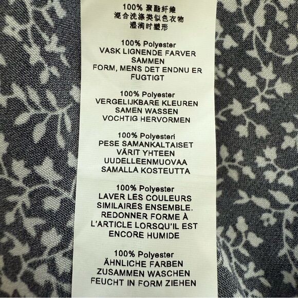 Missguided Floral Ruched Bust Skater Dress Puff Sleeve Plus Size 14 Black White - Picture 7 of 10